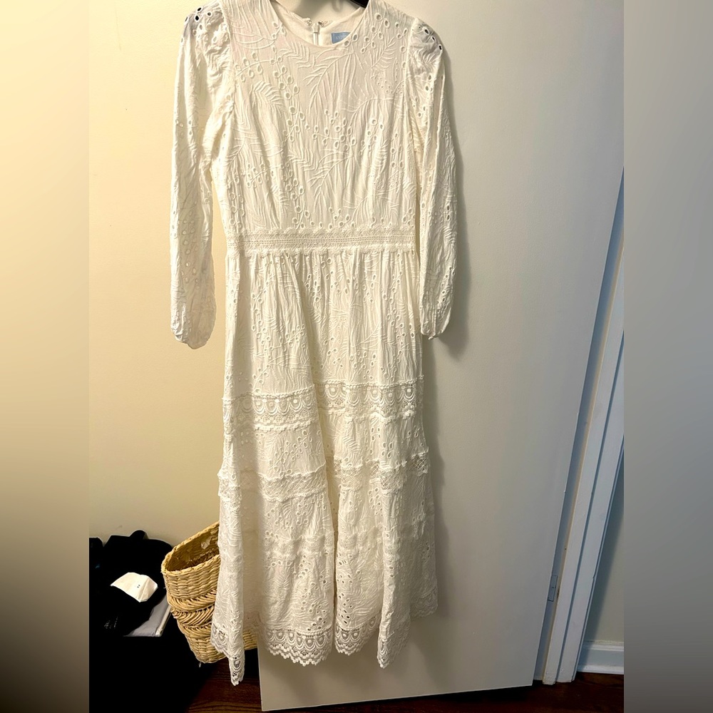 Antonio Melani white embroidery dress